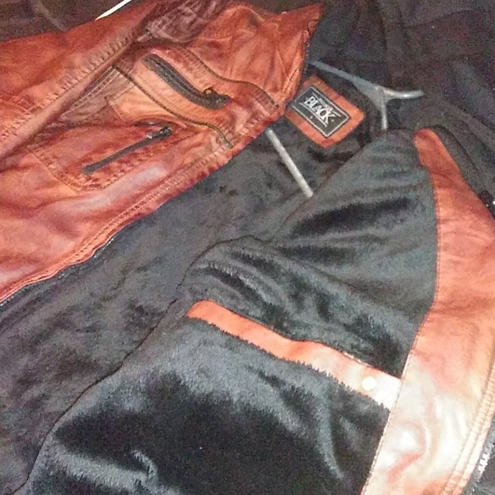 Buckle Black Faux Leather Jacket. - Picture 6 of 10